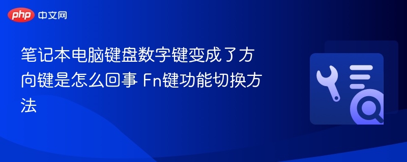 笔记本电脑键盘数字键变成了方向键是怎么回事 Fn键功能切换方法