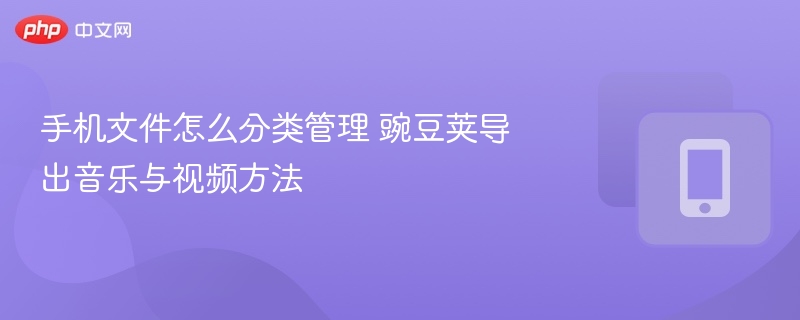手机文件怎么分类管理 豌豆荚导出音乐与视频方法