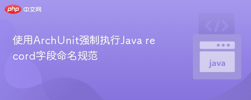 使用ArchUnit强制执行Java record字段命名规范