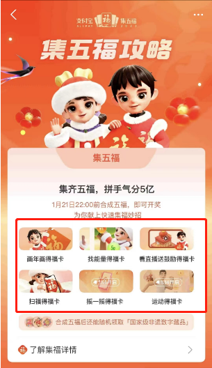 支付宝2023集五福玩法全解析