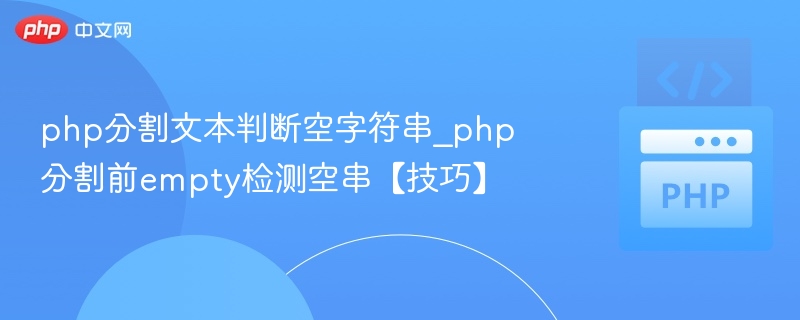 php分割文本判断空字符串_php分割前empty检测空串【技巧】