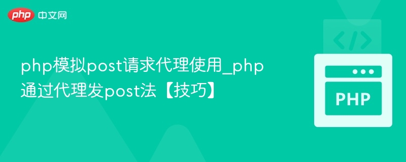php模拟post请求代理使用_php通过代理发post法【技巧】