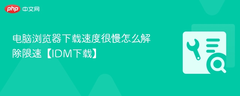 电脑浏览器下载速度很慢怎么解除限速【IDM下载】