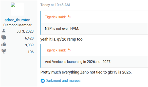 性能飞跃!AMD下代Zen6 CCD采用台积电2nm N2P:IOD为3nm N3P