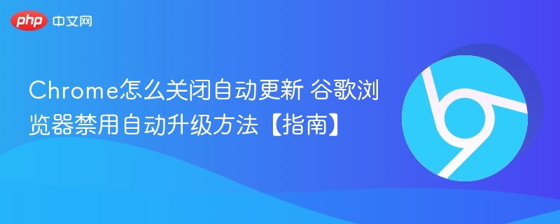 Chrome怎么关闭自动更新 谷歌浏览器禁用自动升级方法【指南】