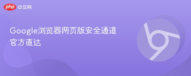 Google浏览器网页版安全通道官方直达