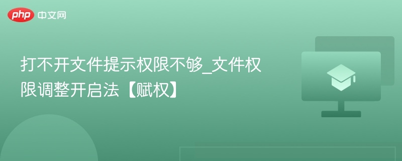 打不开文件提示权限不够_文件权限调整开启法【赋权】