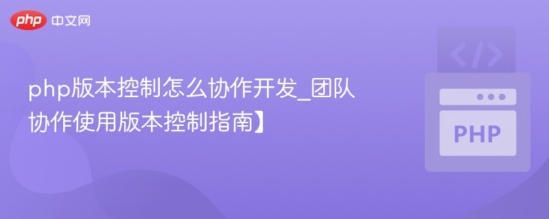 php版本控制怎么协作开发_团队协作使用版本控制指南】