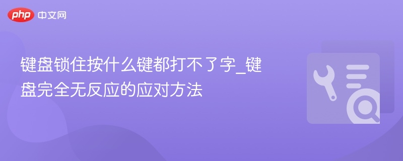 键盘锁住按什么键都打不了字_键盘完全无反应的应对方法