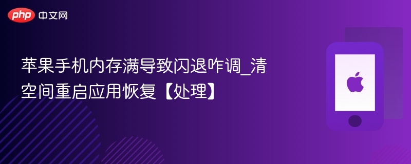 苹果手机内存满闪退怎么处理