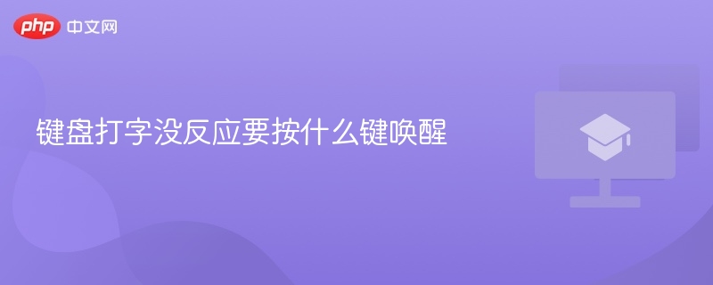 键盘打字没反应要按什么键唤醒