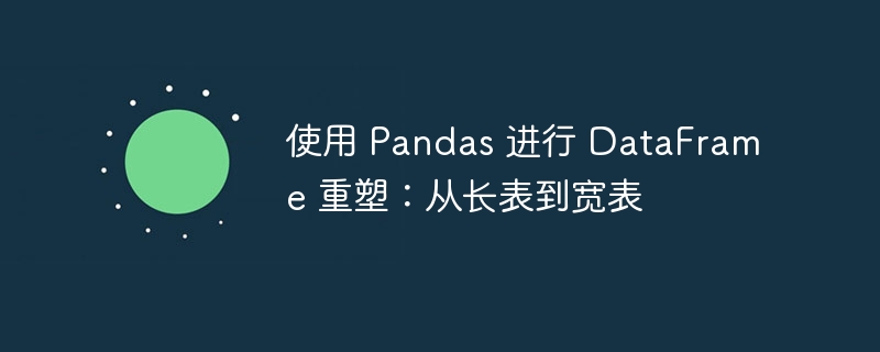 使用 Pandas 进行 DataFrame 重塑:从长表到宽表