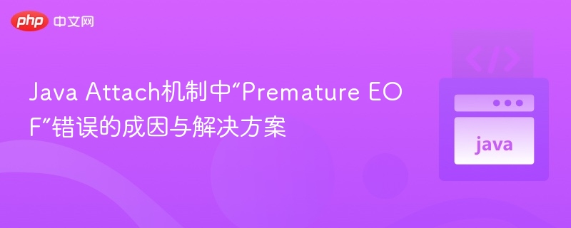 Java Attach机制中Premature EOF错误解析
