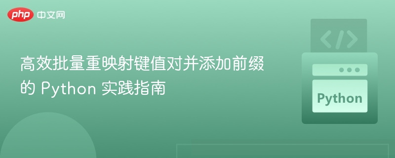 批量重映射键值对并添加前缀的 Python 方法
