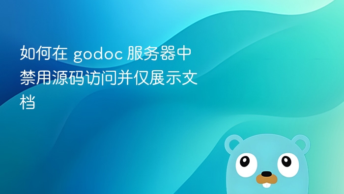 Godoc 服务器禁用源码访问只展示文档的方法