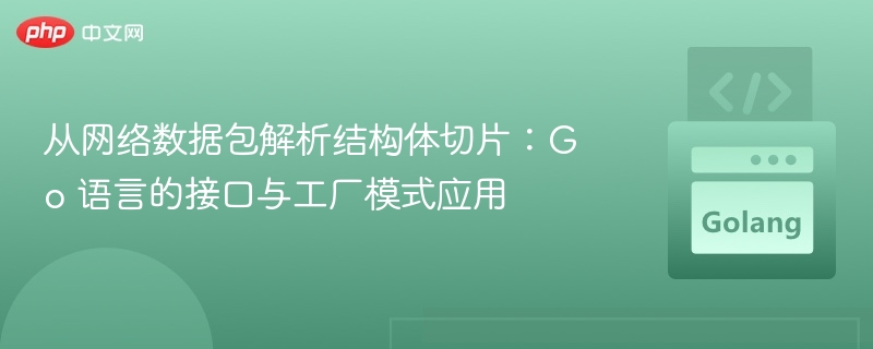 Go语言接口与工厂模式解析数据包结构体