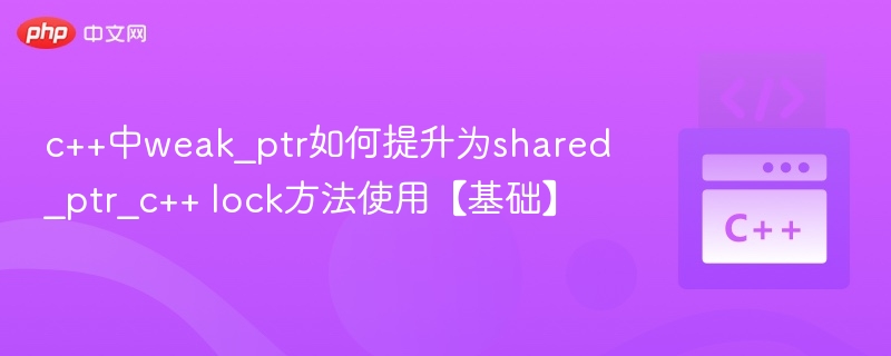 c++中weak_ptr如何提升为shared_ptr_c++ lock方法使用【基础】