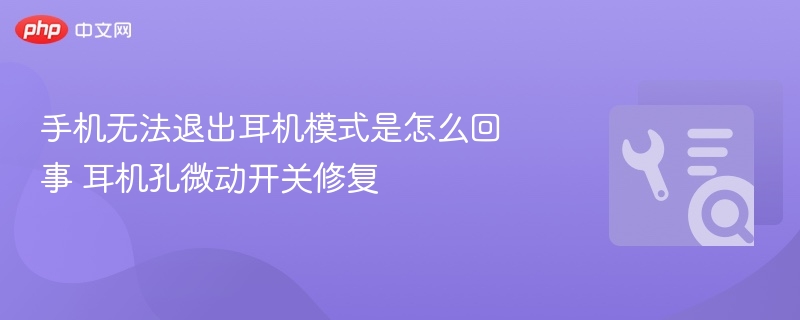 手机无法退出耳机模式是怎么回事 耳机孔微动开关修复