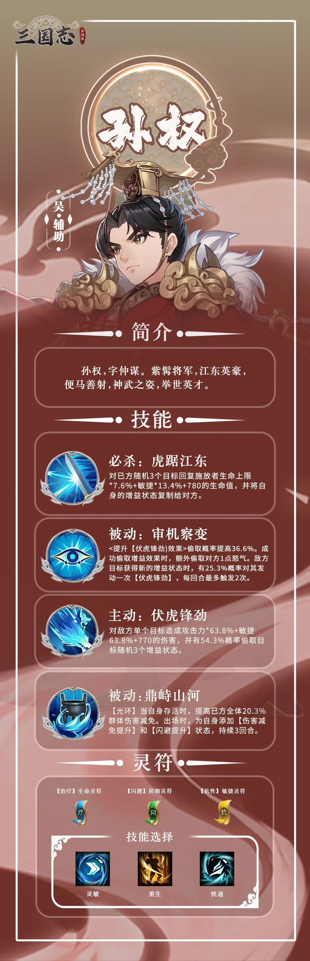 三国志异闻录孙权培养攻略