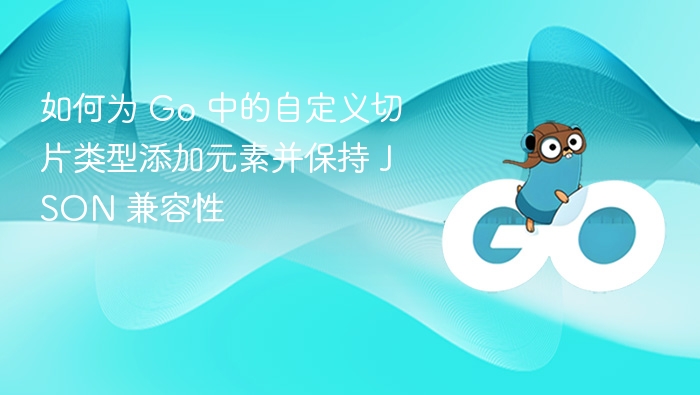 如何为 Go 中的自定义切片类型添加元素并保持 JSON 兼容性
