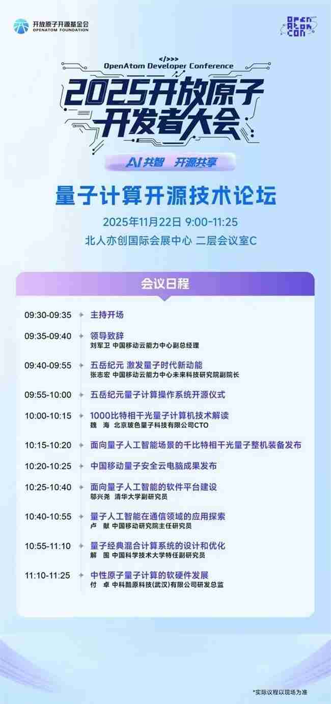 聚焦量子计算基础软件体系构建,量子计算开源技术分论坛即将启幕