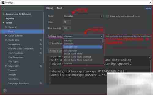 PyCharm字体设置指南