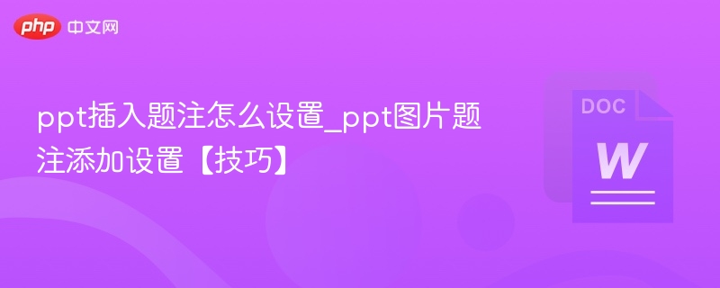 ppt插入题注怎么设置_ppt图片题注添加设置【技巧】