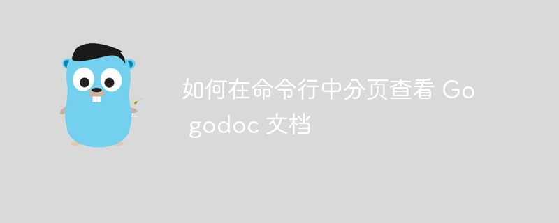 如何在命令行中分页查看 Go godoc 文档