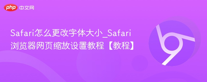 Safari如何调整字体大小_网页缩放设置教程