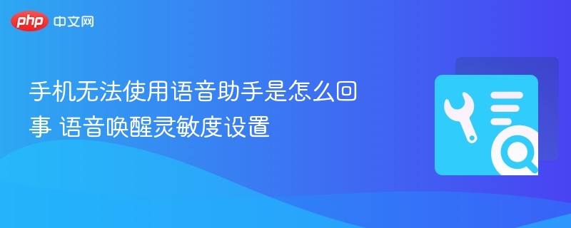 手机无法使用语音助手是怎么回事 语音唤醒灵敏度设置