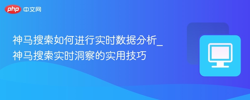 神马搜索如何进行实时数据分析_神马搜索实时洞察的实用技巧