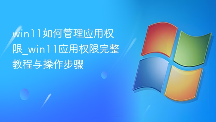 win11如何管理应用权限_win11应用权限完整教程与操作步骤