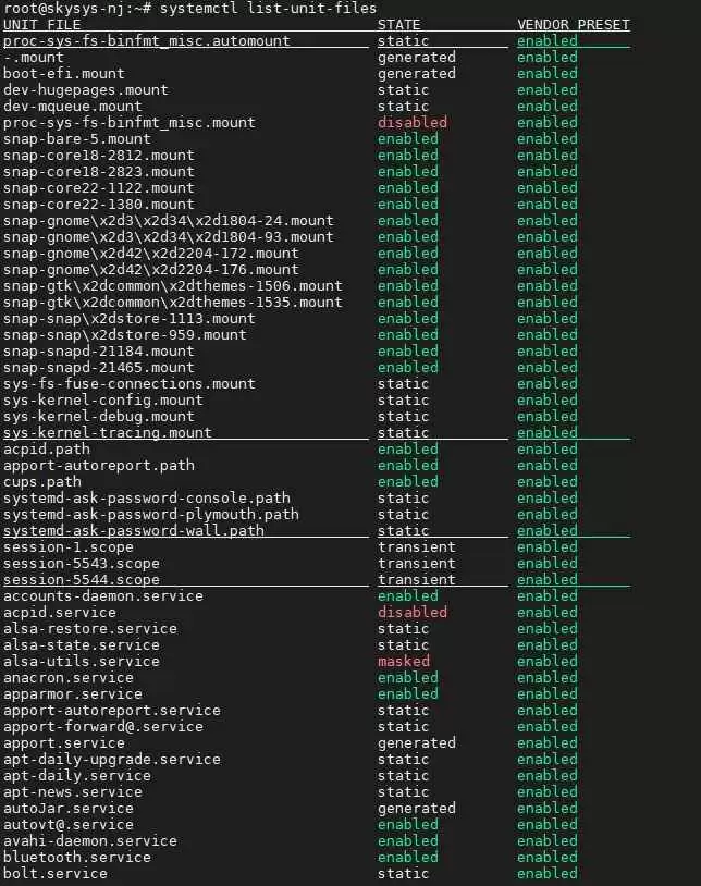 如何在Linux上列出服务? Systemctl列出Linux所有服务的技巧