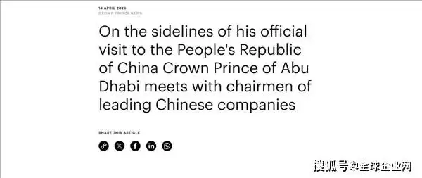 阿联酋阿布扎比王储访华 共谋合作新篇 雷军等企业家参与会见交流