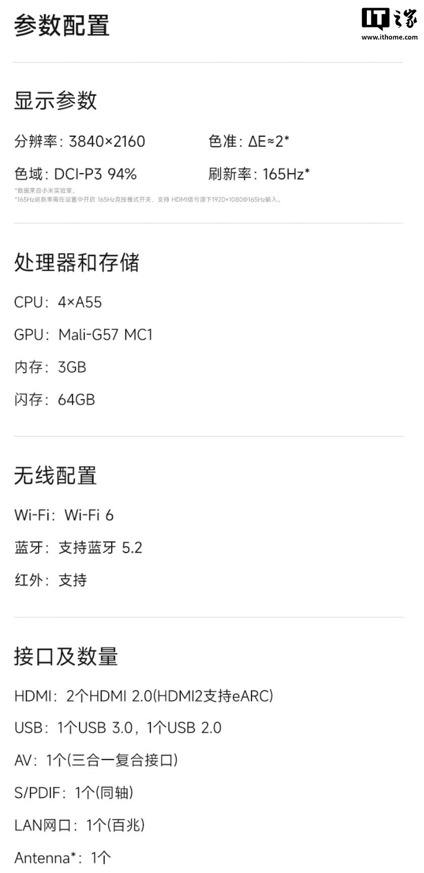 小米 REDMI 电视 A Pro 2026 款发售：提供 43-75 英寸款，1499-3299 元