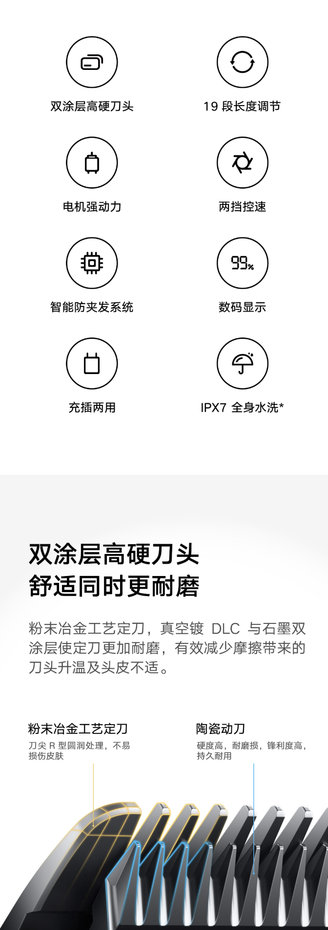 小米推出米家理发器 2 套装版:自带精修、雕刻刀头,189 元