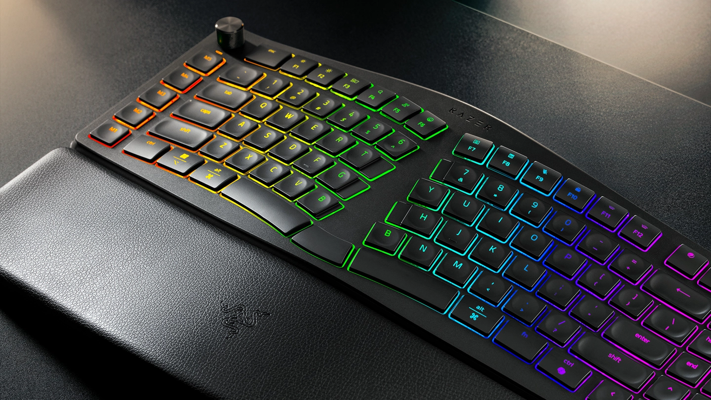1499 元:雷蛇推出 Alice 全配列人体工学键盘 Razer Pro Type Ergo,集成腕托