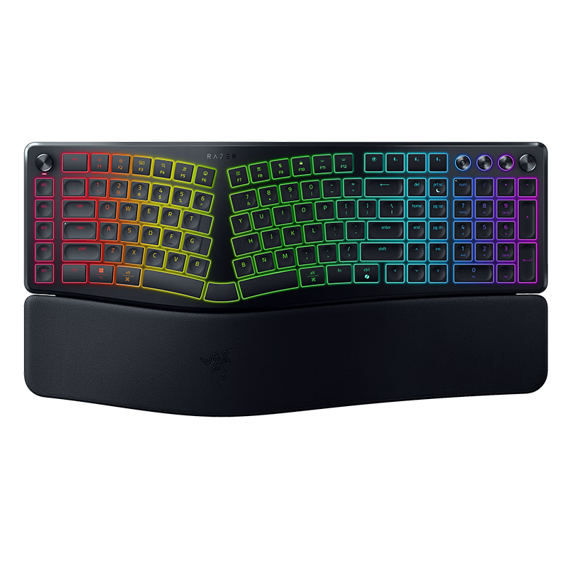 1499 元:雷蛇推出 Alice 全配列人体工学键盘 Razer Pro Type Ergo,集成腕托