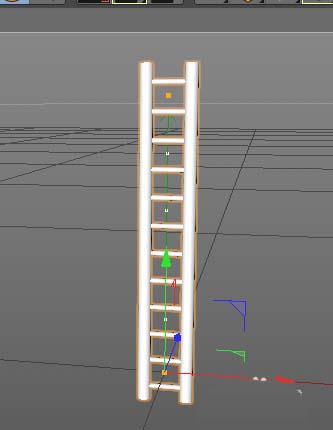 C4D怎么制作梯子模型