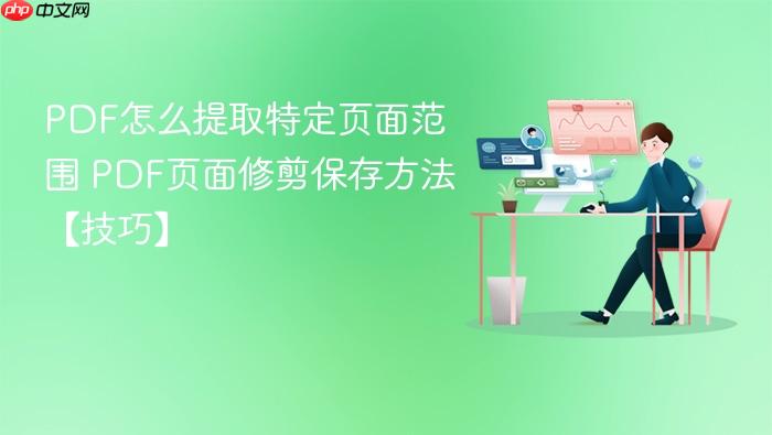 pdf怎么提取特定页面范围 pdf页面修剪保存方法【技巧】