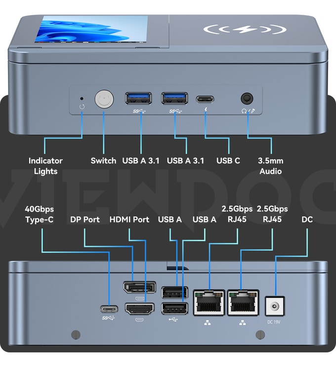 ViewDock Gen2 亮相:迷你主机顶部集成 4.5