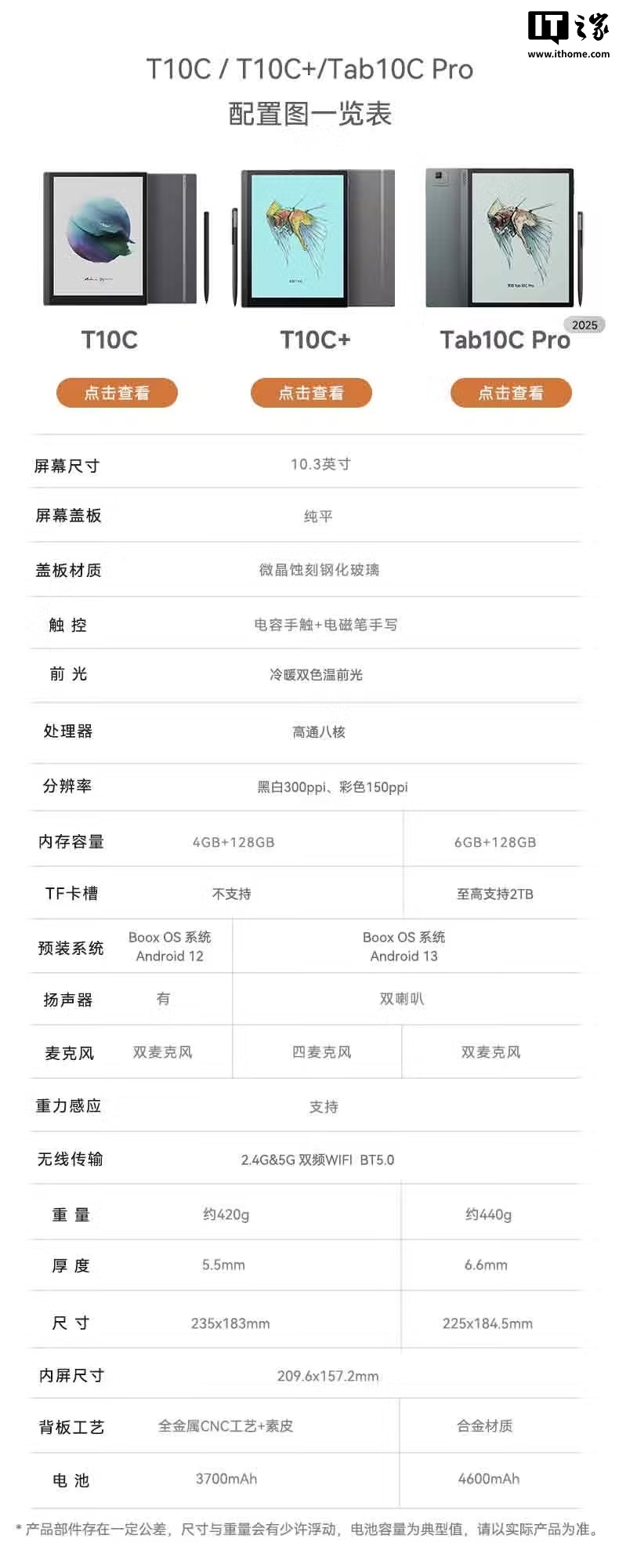 文石 P6+、T10C+ 墨水屏阅读器发布,首发价 1999 元起