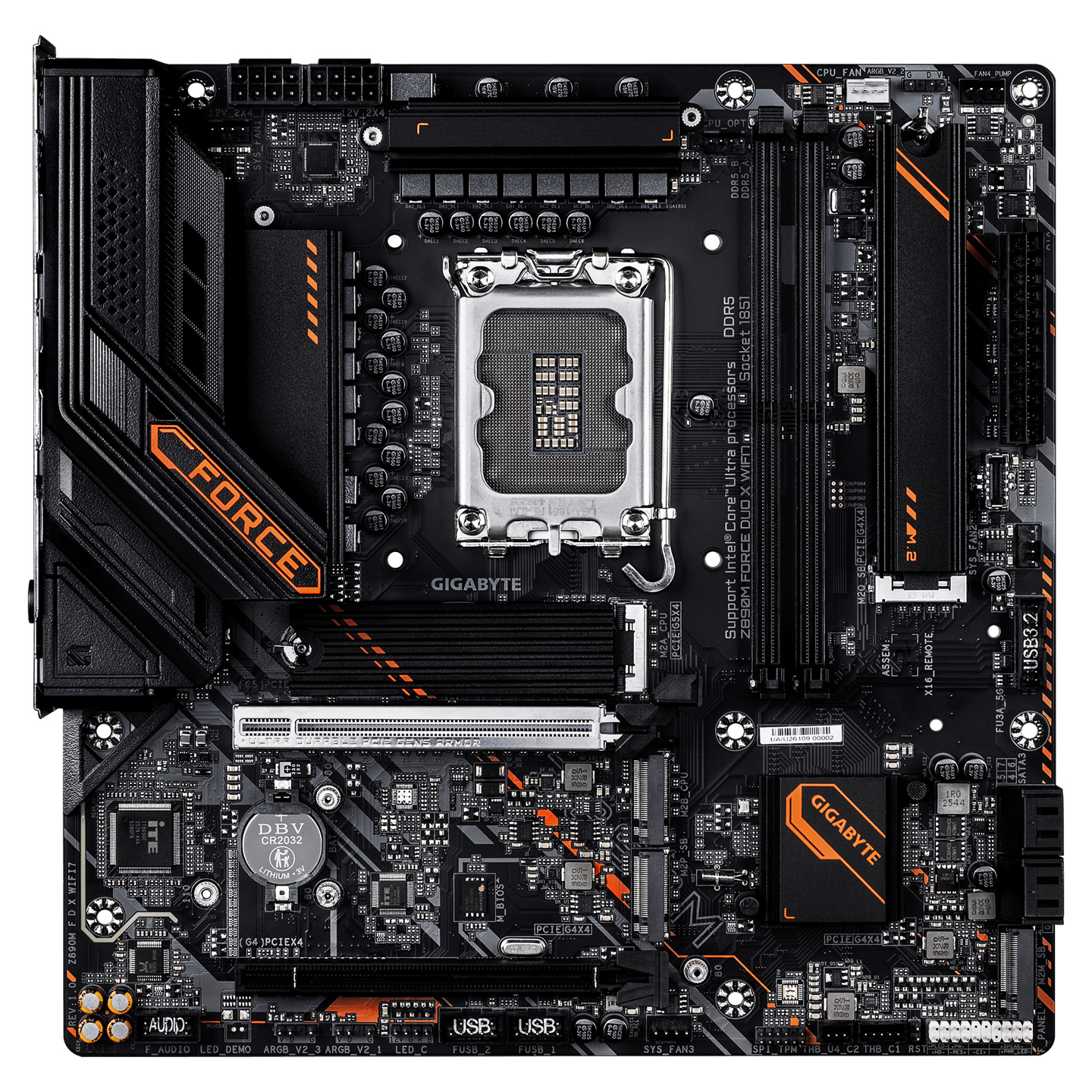 技嘉推出 Z890M FORCE DUO X WIFI7 主板:2× DIMM + 5× M.2