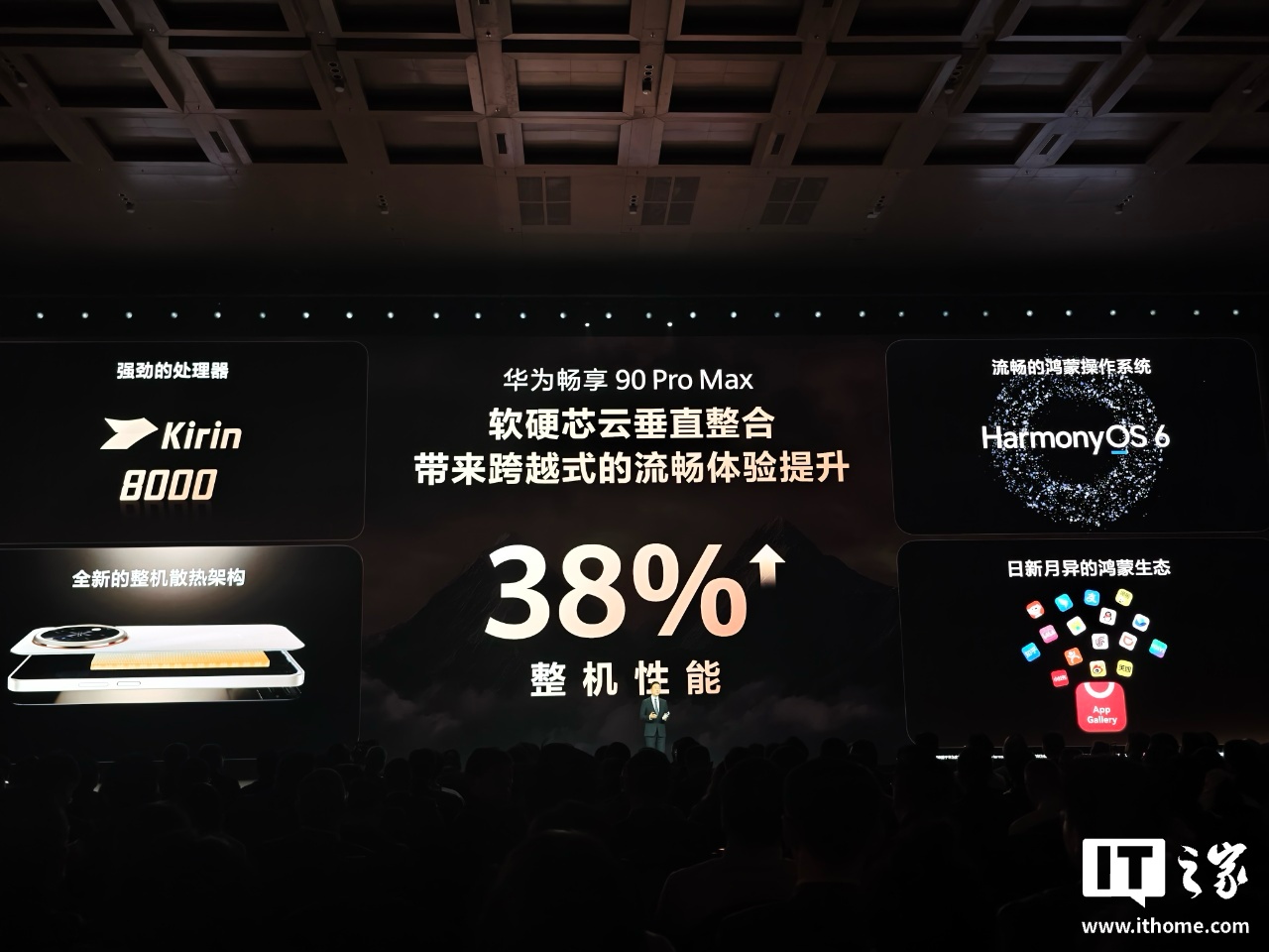 华为畅享 90 Pro Max 手机搭载麒麟 8000 芯片，搭配方舟引擎及散热架构实现《王者荣耀》120 帧畅玩 5 小时