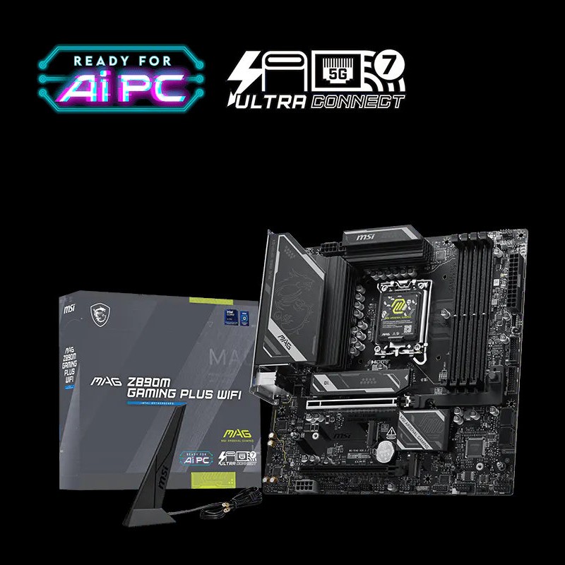 微星推出 MAG Z890M GAMING PLUS WIFI 主板,提供 5GbE LAN
