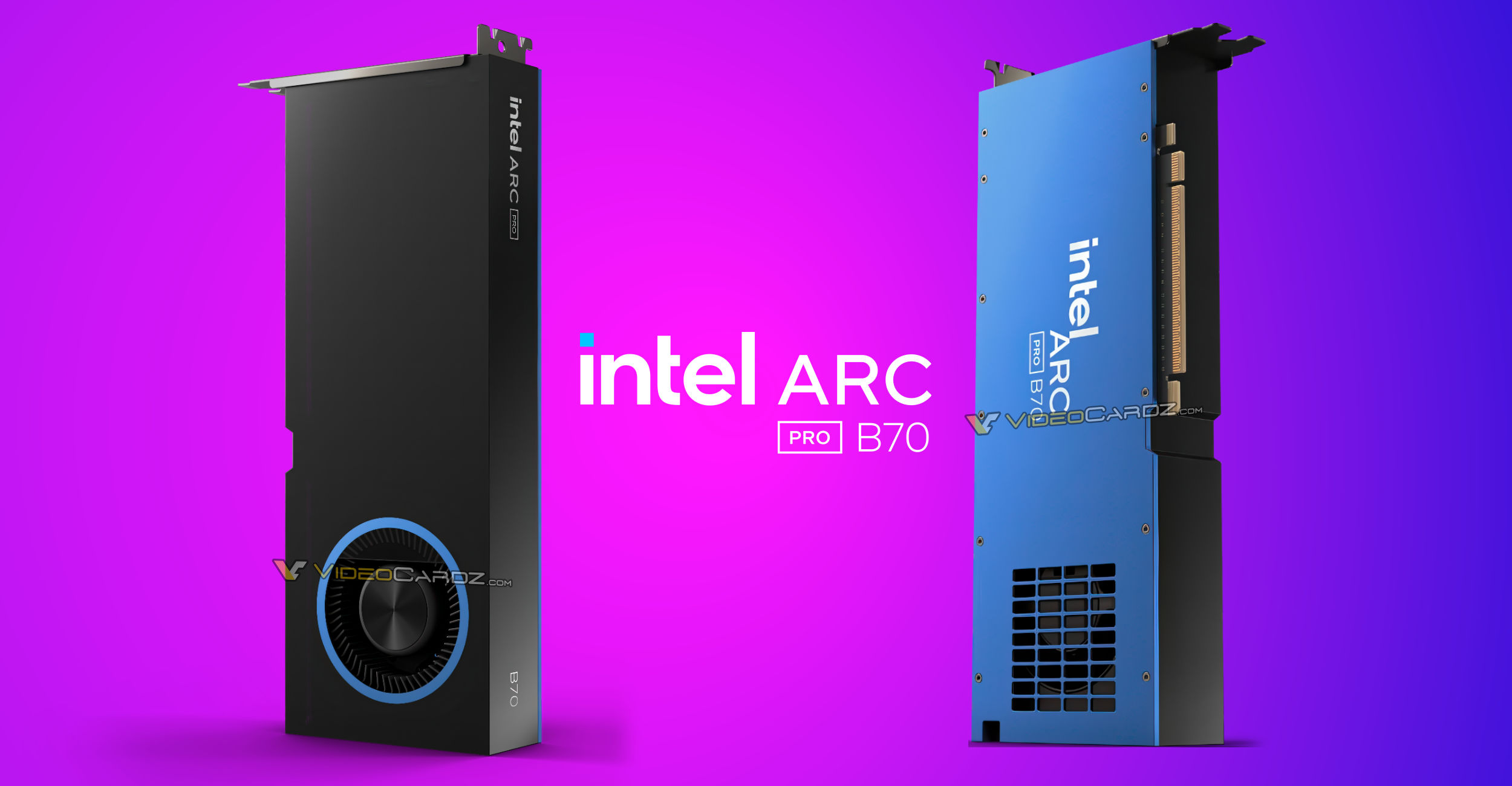英特尔锐炫 Arc Pro B70 专业显卡公版参考设计渲染曝光