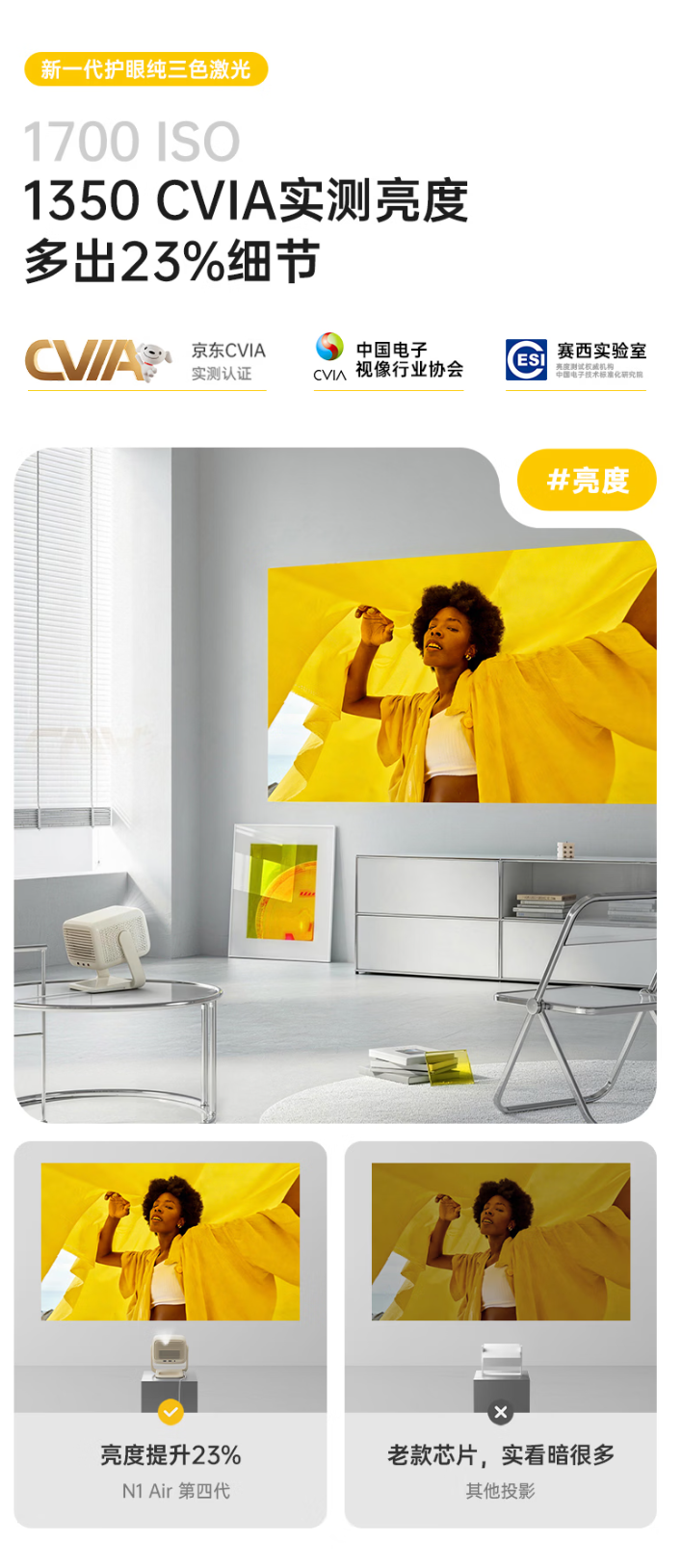 坚果 N1 Air 第四代投影仪开启预约：搭载 QuaLas 32 激光器、支持米家互联，3058 元