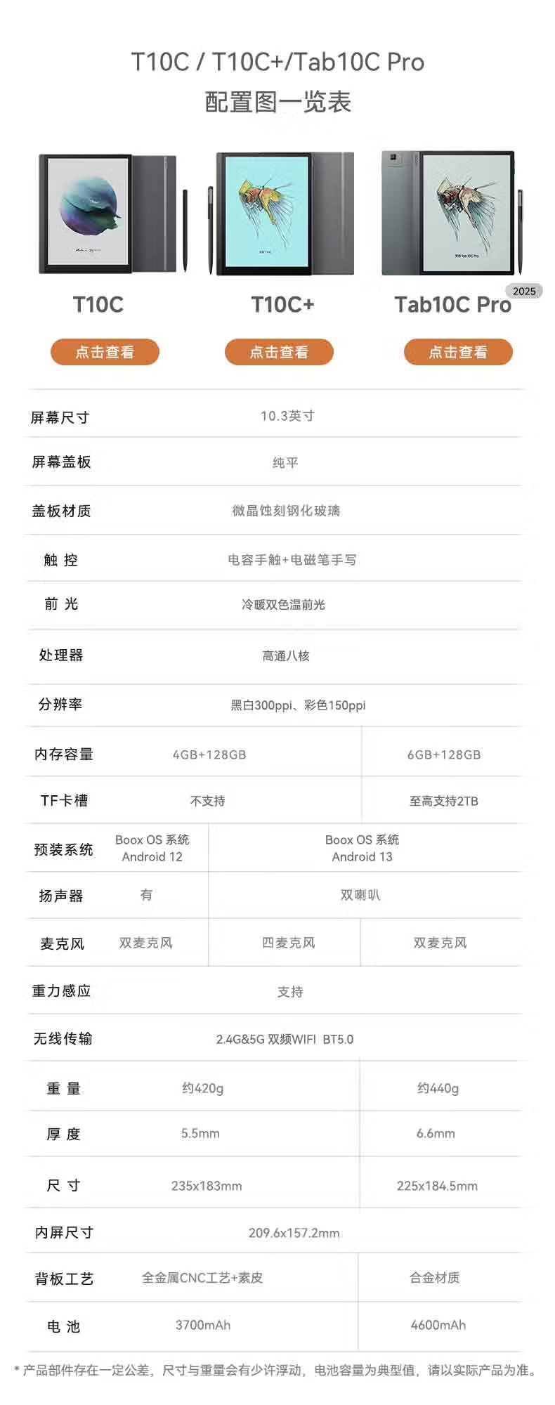 文石 P6+、T10C+ 电子书阅读器上架,3月 25 日发布
