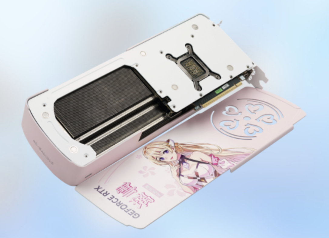映众旗下 AX 电竞叛客推出 RTX 5070 樱花限定 12GB 显卡:磁吸背板 + 隐藏供电接口设计