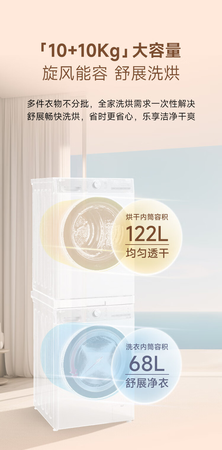12299 → 5698 元:LG 小旋风全变频热泵洗烘套装跌破半价